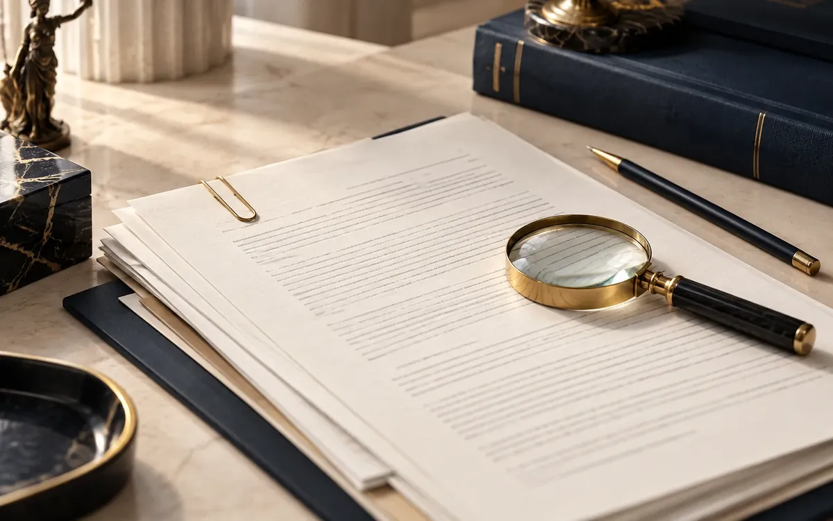 Documentos organizados para avaliação de um precatório